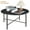 Black Hight, variant on CERBIOR Patio Round Steel Coffee Table, Weather Resistant Anti-Rust and Waterproof Indoor and Outdoor Large Side Table, for Garden Living Room Bedroom Balcony（Black）