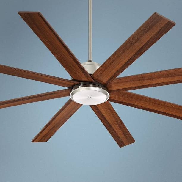 60 Casa Vieja Modern Indoor Ceiling Fan With Remote Brushed Nickel Walnut Blades For Living Room Kitchen Bedroom Family Dining Com - 60 Inch Ceiling Fan With Remote