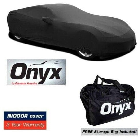 C8 Corvette HIGH END Onyx Black Satin Custom FIT Stretch Indoor CAR Cover FITS: All C8 2020 and Later CORVETTES