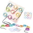 thumbnail image 3 of HILABEE Wooden Lacing Toy Fine Motor Skills Threading Board Block Toy Puzzles Board Game B, 3 of 9