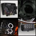thumbnail image 2 of AKKON - [Halogen Type] For 2002-2006 Cadillac Escalade Smoked Smoke Ring DRL Daylight LED Strip Projector Headlights, 2 of 3