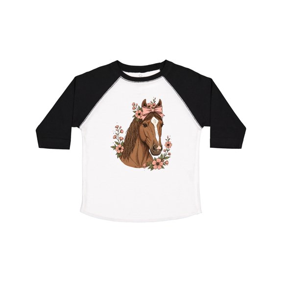 Inktastic Horse Girl Flowered Cute Girls Toddler T-Shirt