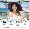 thumbnail image 5 of Sun Hats for Women Fashionable Womens Wide Brim Hat Roll-up Straw Sun Visor Hat, 5 of 8