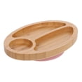 thumbnail image 3 of KAKOWELY Assiette en Bambou pour Bébé Assiette à Succion en Bambou Plat d'Alimentation Compartimenté avec Succion Assiette en Bambou Réutilisable Assiette à Succion pour Nourrisson Assiette à Nourriture Compartimentée en Bambou, 3 of 5