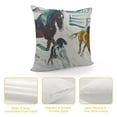 thumbnail image 4 of Orinice Horse Dog Snow Graphic Decorative Cushion Throw Pillow Cover Short Plush Soft Durable 1PC 18x18in, 4 of 5