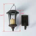 thumbnail image 6 of Solar Outdoor Wall Light - Neo-Classical Sconce - Dusk to Dawn Auto On - Rustic Brown Finish, 6 of 10