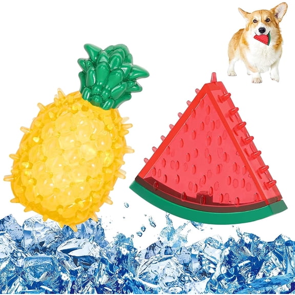 Pawaboo Pet Teether Cooling Chew Toys, Freezable Teething Toy for Puppies, Freeze Interactive Toys in Summer, Cooling Frozen Dog Treat Training Tools for Small and Medium Dogs