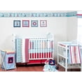 thumbnail image 4 of Bacati - Aidan Plaids Stripes Boys Blue Red Khaki Laundry Hamper with Wooden Frame, 4 of 4