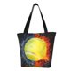thumbnail image 1 of Fotbe Tennis Ball In Fire And Water Bolsa de Playa con Estampado, Bolsa de Hombro, Bolsa de Mano Espaciosa, Bolsa de Viaje Ligera, Bolsa de Compras Versátil, 1 of 6