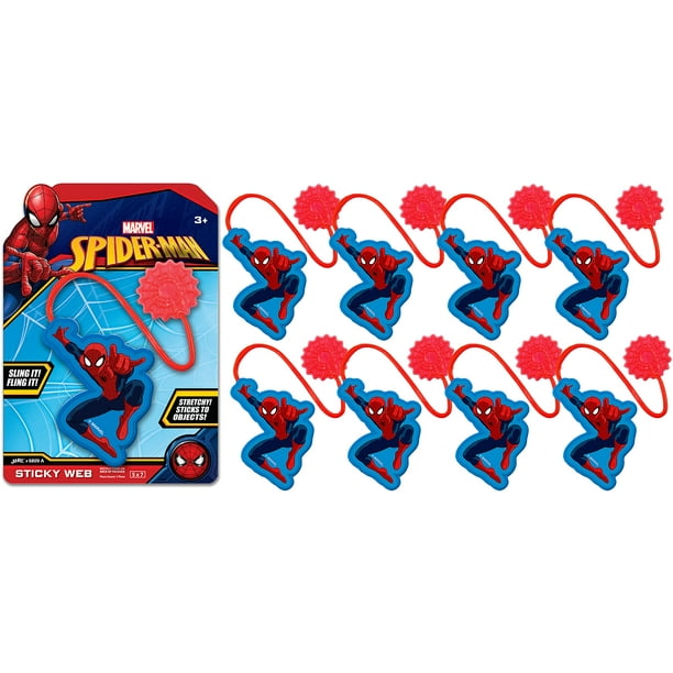 Juguete Antiestrés Pegajoso y Elástico JA-RU Marvel Spiderman (8 Unidades)