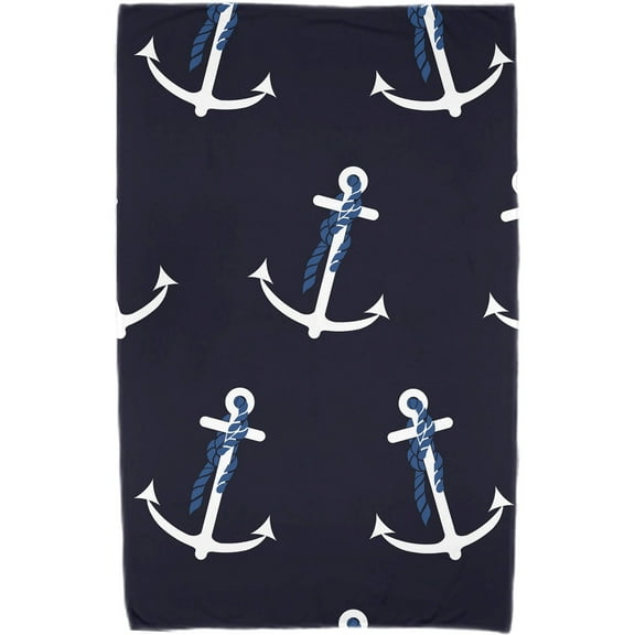 Simply Daisy 30" x 60" Anchor Whimsy Geometric Print Beach Towel