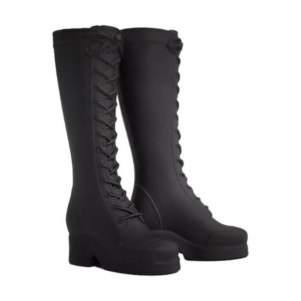 Figura femenina a escala 1/6, zapatos mini, hechos a mano, ligeros, resistentes, de moda, realistas. negro mate