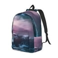 thumbnail image 2 of Daiia lighthouse Waves Torrential Rain Vintage Canvas Backpack for Men and Women ,Hiking Backpack,Travel Laptop Bag for School,Large Capacity Backpack, 2 of 8