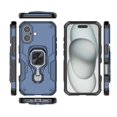 thumbnail image 3 of Designed for iPhone 16 Plus Case, Military-Grade Protection, Protective Phone Case, with 360 Metal Ring Holder Kickstand, Shockproof Bumper Hybrid Women Men Case for iPhone 16 Plus, Blue, 3 of 8