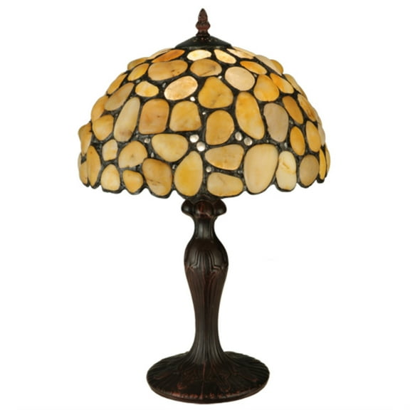 19.5"H Agata Yellow Table Lamp