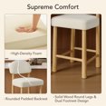 thumbnail image 4 of ReNest 26" Counter Height Bar Stools, Modern Upholstered Bar Stools for Kitchen Island & Home Bar, Cream Fabric, Set of 4, 4 of 15