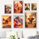 thumbnail image 4 of Pósteres con impresiones de ciudades de viajes por el mundo, Roma, Japón, París, lugares de interés turístico, pintura en lienzo, arte de pared, decoración del hogar para sala de estar, 4 of 5