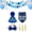 D, variant on NovaStitch Pet Birthday Party Set Dog Cat Bandana Hat Banner Bunting Number Kit for Dog Birthday Includes Hat Bandana Bowtie Banner Sticker Balloons