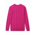 thumbnail image 5 of Women'S Winter Chunky Cable Knit Long Skirt 2 Piece Outfit Sweater Sets Rose Red XXXL, 5 of 10