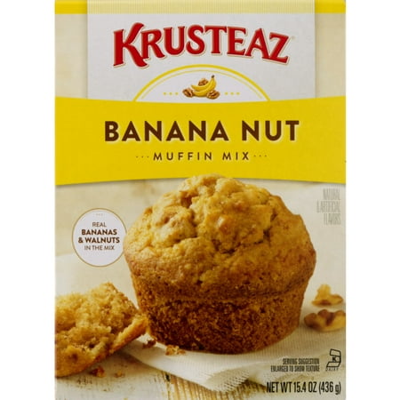 (8 Pack) Krusteaz Supreme Muffin Mix, Banana Nut, 15.4-Ounce (Best Ever Banana Nut Muffins)