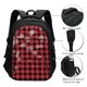 thumbnail image 3 of Balery Red Buffalo Plaid Mochila con carga USB para hombre y mujer - Mochila impermeable y antirrobo para laptop con puerto USB para viajes, trabajo, 3 of 7