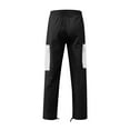 thumbnail image 4 of Men's Cargo Pants - Casual Outdoor Hiking Athletic Joggers Sweatpants Drawstring Elastic Waist with Multi Pockets for Outdoor​ White XL, 4 of 4