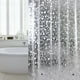 thumbnail image 1 of Cortina de ducha de EVA de 180 x 180 cm, antimoho, impermeable, con ojales de guijarros y 12 ganchos inoxidables, cortina de baño semitransparente para bañera y ducha., 1 of 1