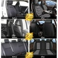 thumbnail image 4 of LAONNVIR Car Seat Covers Full Set Fit for Ford Ranger 2019-2024 Waterproof Breathable Leather Seat Protector with Airbag Compatible Automotive 5 Seat Cushions Cover (Black+Grey), 4 of 5