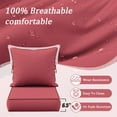 thumbnail image 4 of Snubbull Outdoor Deep Seat Cushion Set 24 X 24 X 6.5 inch Splash-Proof & Fadeness Patio Furniture Cushions，Removable Outdoor Couch Cushions with Hidden Zipper & Adjustment Staps, Fuchsia Red, 4 of 8
