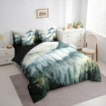 thumbnail image 3 of Manfei Smoky Jungle 7-Piece Twin Bedding Sets for Female Men Women,Woodland Tree Bedding Comforter Set,Botanical Plants Breathable Sheet Sets,Ultra Soft Home Decor,Reversible, 3 of 8