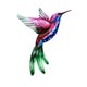 thumbnail image 1 of Escultura de pájaro de metal para pared, adorno colgante para exteriores, para decoración de jardín y hogar., 1 of 5