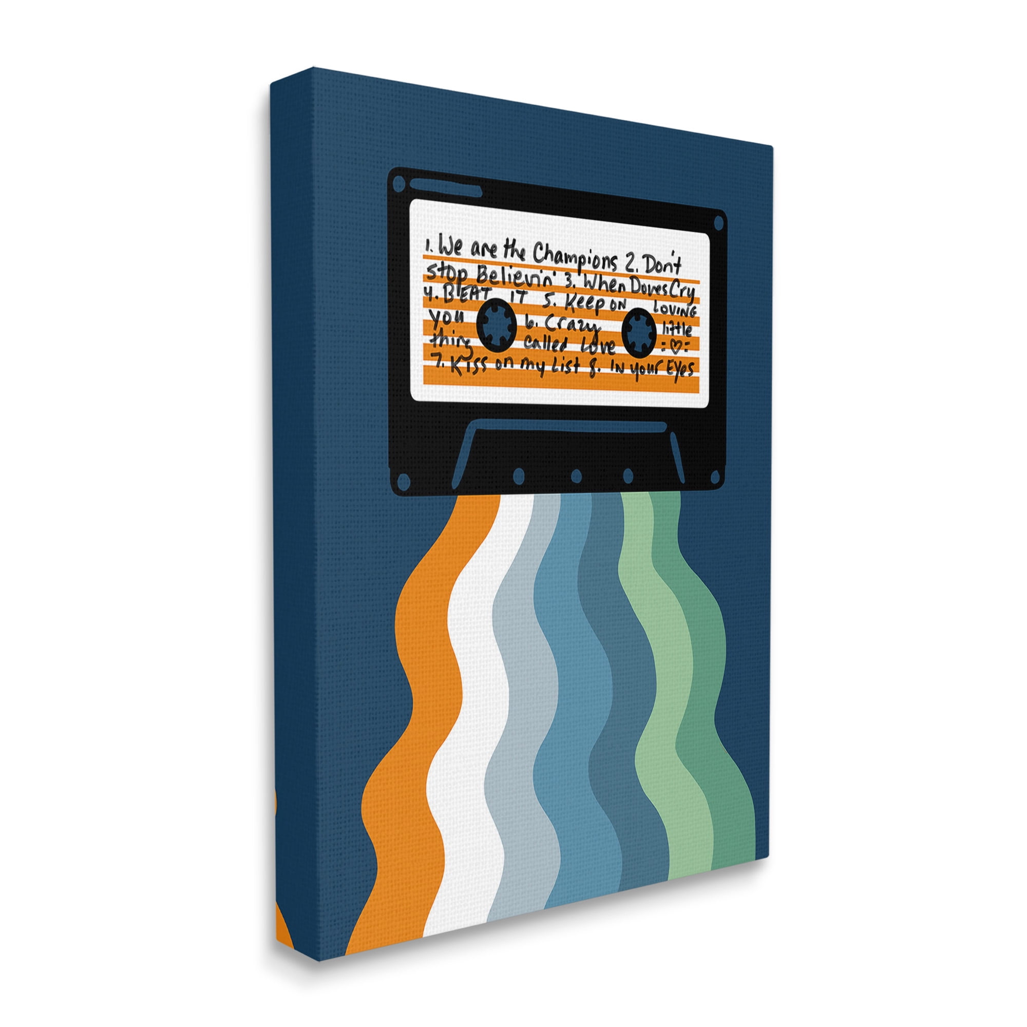 Stupell Industries Mix Tape Cassette Novelty Painting Gallery Wrapped Canvas Art Print Wall Art, 24 x 30