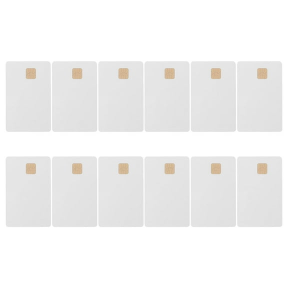 Luxshiny 12Pcs Blank Smart Ic Cards White PVC for Access Control System and Attendance Tracking