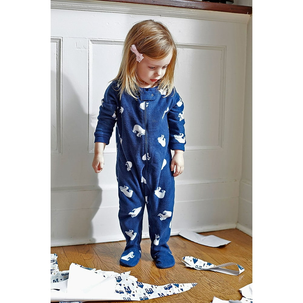 Leveret Leveret Kids Pajamas Boys Girls Footed Fleece Sleeper Plaid