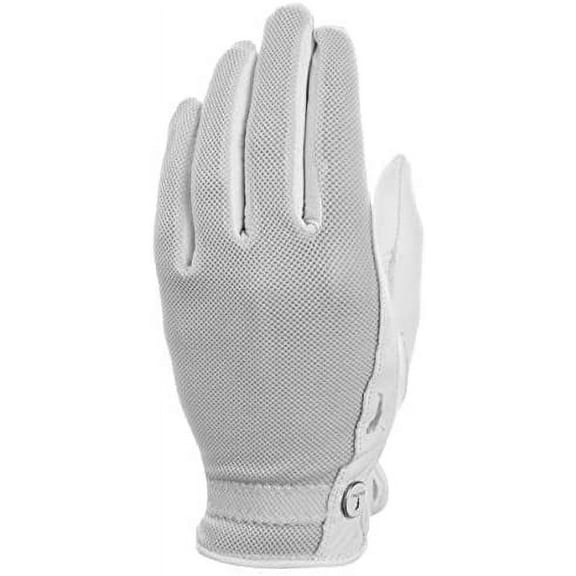 Golfino Ladies Left Hand Leather Premium Golf Glove (Grey / Large)