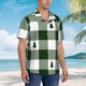 thumbnail image 3 of Fotbe Green White Lumberjack Plaid Camisa Hawaiana para Hombre Unisex – Camisa Casual de Verano con Botones de Manga Corta de Algodón y Lino,XX-Large, 3 of 7