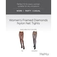 thumbnail image 2 of MeMoi Women's Framed Diamonds Nylon Net Tights - Womens - Female (Small/Medium, Poseidn), 2 of 9