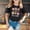 Black, variant on Girls T Shirts 7-8 Solid Color Short Sleeve Loose Soft Blouse T-Shirt Active Fit Back To School Clothes for Girls Vacation Summer Blouse for Girls
