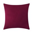 thumbnail image 1 of Funda de almohada cuadrada de terciopelo con forma de almohada, funda de almohada decorativa para sofá de color sólido, rojo vino sidaley HA003042-05, 1 of 6