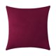 thumbnail image 1 of Funda de almohada cuadrada de terciopelo con forma de almohada, funda de almohada decorativa para sofá de color sólido, rojo vino kenally HA003042-05, 1 of 6