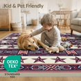 thumbnail image 4 of ODIKA 3'x5' Washable Accent Rug Pet Friendly, Non-Shedding Mat Stripes Independence Border Door Welcome July Stars Patriotic Playful Expressive for Bedside, Nursery Room, 4 of 7