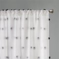 thumbnail image 4 of Intelligent Design Sophie Polyester Pom Pom Embellished Window Panel in Black, 4 of 10