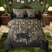 Castle Fairy Safari Deer Twin Bedding Sets,Abstract Camouflage Bedding Comforter Set