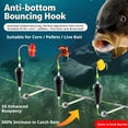 thumbnail image 2 of Lttoisl Anti-Snag Fishing Hook Kit, Pre-Tied Carbon Steel Bottom Rig, Upward Pointing Design for Bass Catfish Trout, Off-Bottom Lure Protection, 10-Pack, 2 of 8