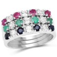 thumbnail image 1 of 1.56 Carat Genuine Multi Stones .925 Sterling Silver Ring QJ Model, 1 of 3