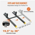 thumbnail image 4 of KFFKFF Pallet Forks, 2000 lbs Load Capacity Pallet Forks, 43" Overall Length Tractor Bucket Forks with Modifiable Stabilizer Bar, Robust Pallet Forks for Tractor Implements, Skid Steer, Loader Bucket, 4 of 9