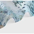 thumbnail image 5 of Sea Turtle Shower Curtain for Bathroom, Teal Blue Ocean Beach Coastal Decor Bath Curtains, Funny Animal Nautical Starfish Fish Waterproof Fabric Shower Curtain Sets 69x72in with Hooks, 5 of 6