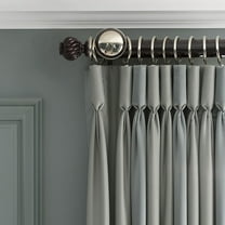 BESTYASH 2Pcs Elegant Curtain Rod Finials Ends Coffee Color Decorative Metal Rod Caps for Drapery