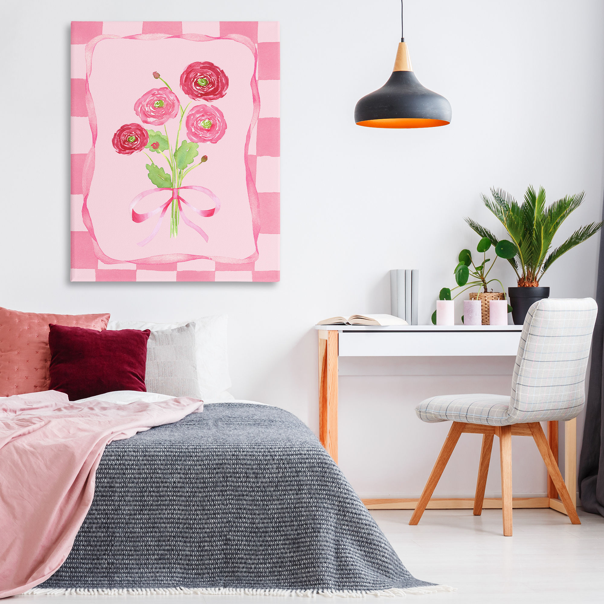 Pretty And Sweet Ranunculus Canvas Wall Art, design by Nina Jacobs