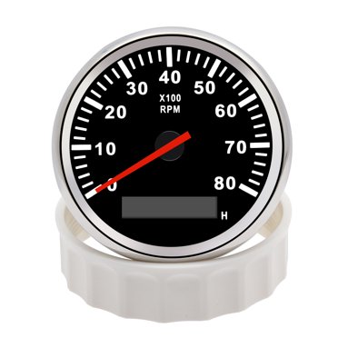 Tachometer Gauge 85mm/3.35in Digital Tachometer 3000RPM IP67 Waterproof Boat Tacho Gauge With LCD Hourmeter For Car Truck Boat